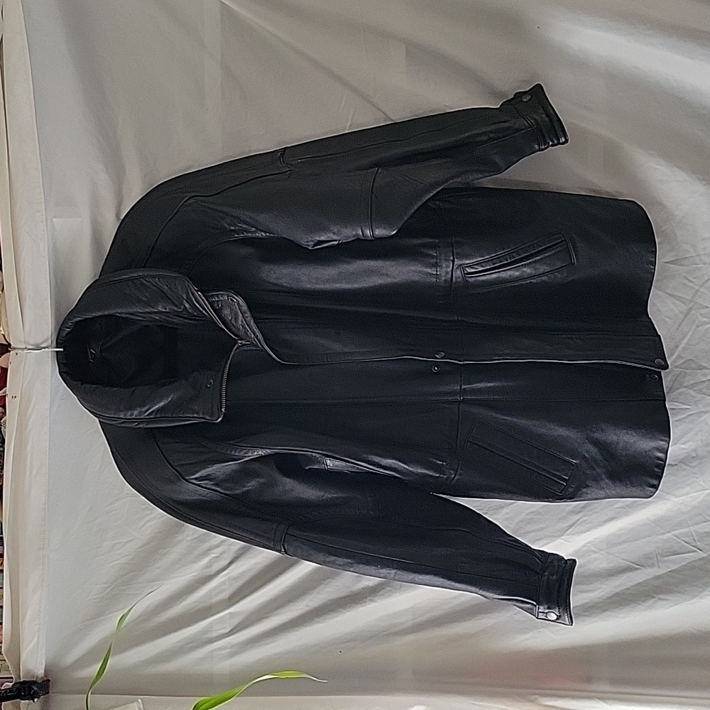 Leather coat